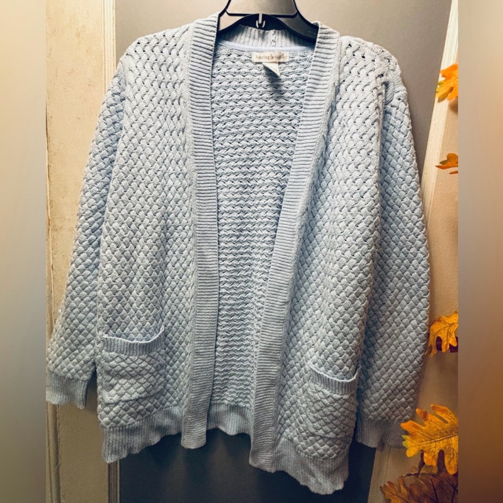 ❤️ 5 for $25! Cozy Blue Knit Cardigan Sweater - Picture 1 of 4